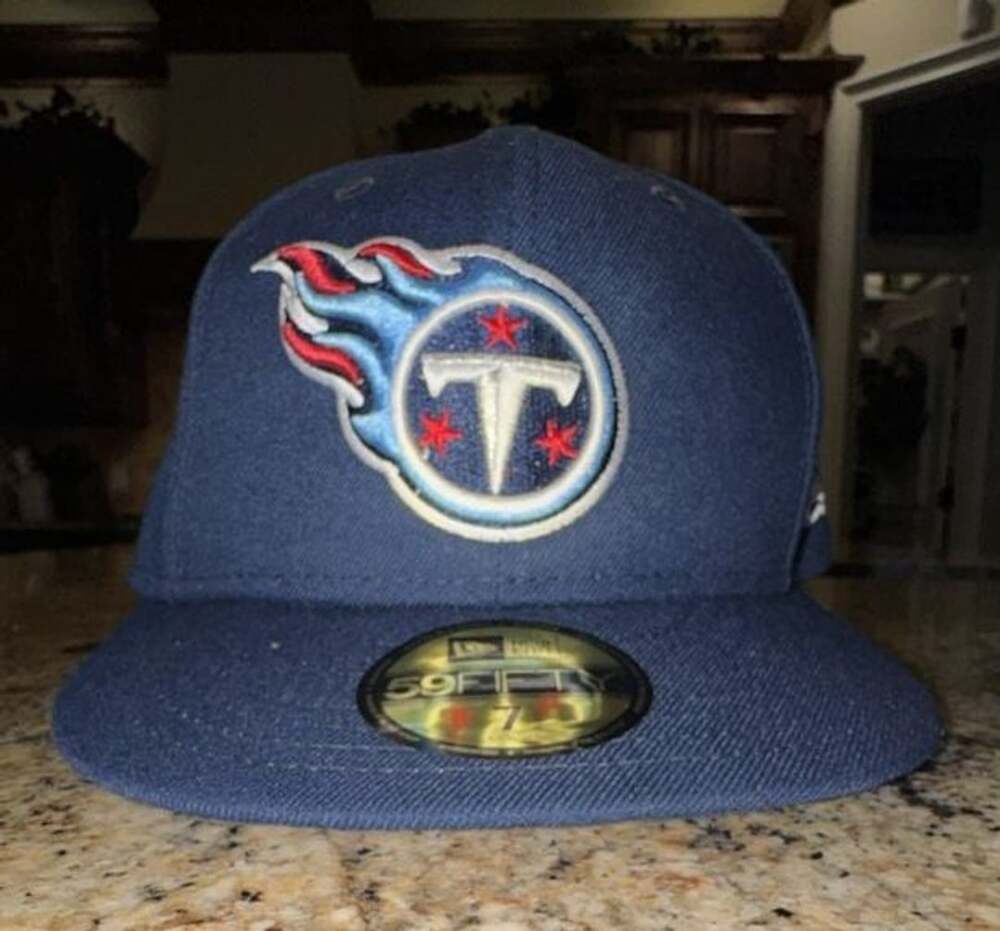 New Era Tennessee Titans 59FIFTY Fitted Hat Size 7 Navy Blue